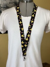 Pikachu 42  Lanyard ID Card Holder - Cotton - Brand New HANDMADE