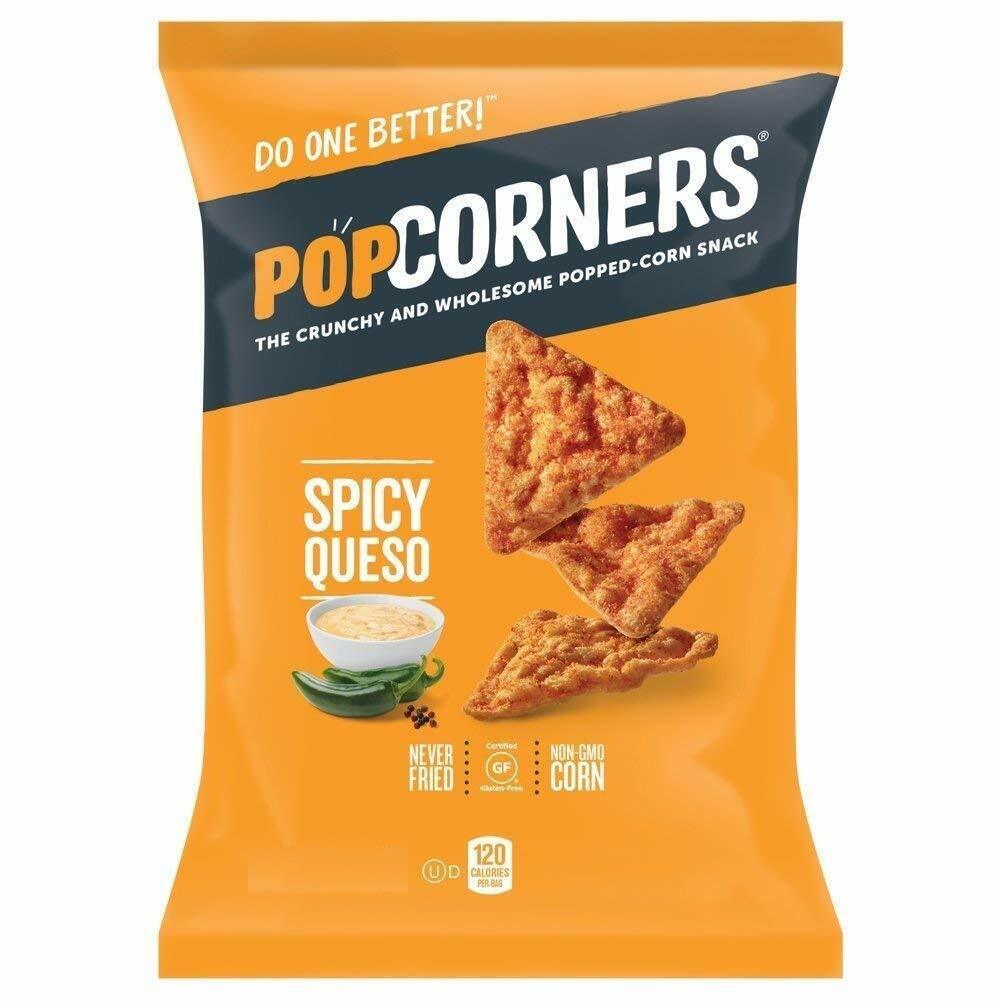 Popcorners Popped Corn Snack SPICY QUESO Puffed Snacks 7 Oz. (Pack of 1)