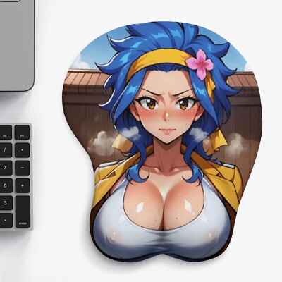 3D Levy McGarden FAIRY TAIL Silicone Mouse Pad Table Mat Game Pad 26x21cm
