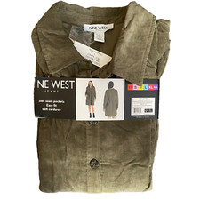 Nine West Women's Side Seam Pockets Soft Comfortable Corduroy Dress size Large