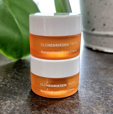 2 jars Ole Henriksen Banana Bright Eye Creme Cream .25 oz. ea. NEW! 
