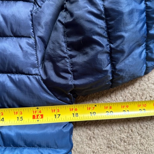 Eddie Bauer Jacket Kids Medium *Flaw* Full Zip Reversible Puffer Hood Down Fill - Picture 8 of 12