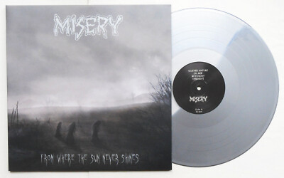 Misery - From Where The Sun Never Shines  2xLP SILVER/CLEAR WAX Amebix Crust HC