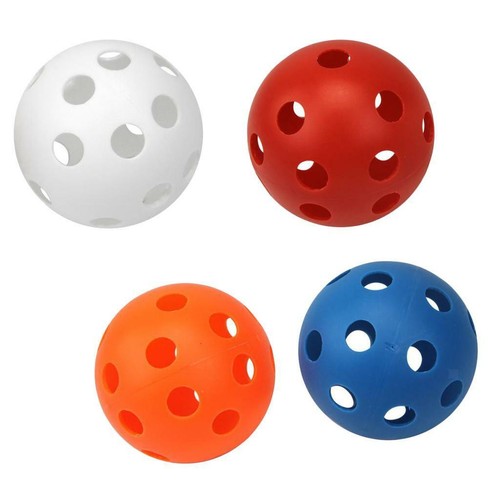 Set 4 Golf Training Practice Balls with Holes 90mm Lightweight