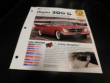1961 Chrysler 300 G Spec Sheet Brochure Photo Poster