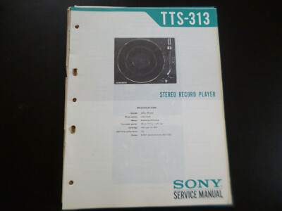 Original Service Manual Schaltplan Sony TTS-313