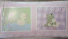 kidsline froggie luv kids wall border roll partial peel & stick 12ft 1pc