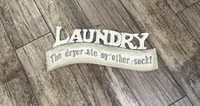 Laundry Room Decor Sign Wooden Rustic Farmhouse Family Laundry Room Wall Sign...