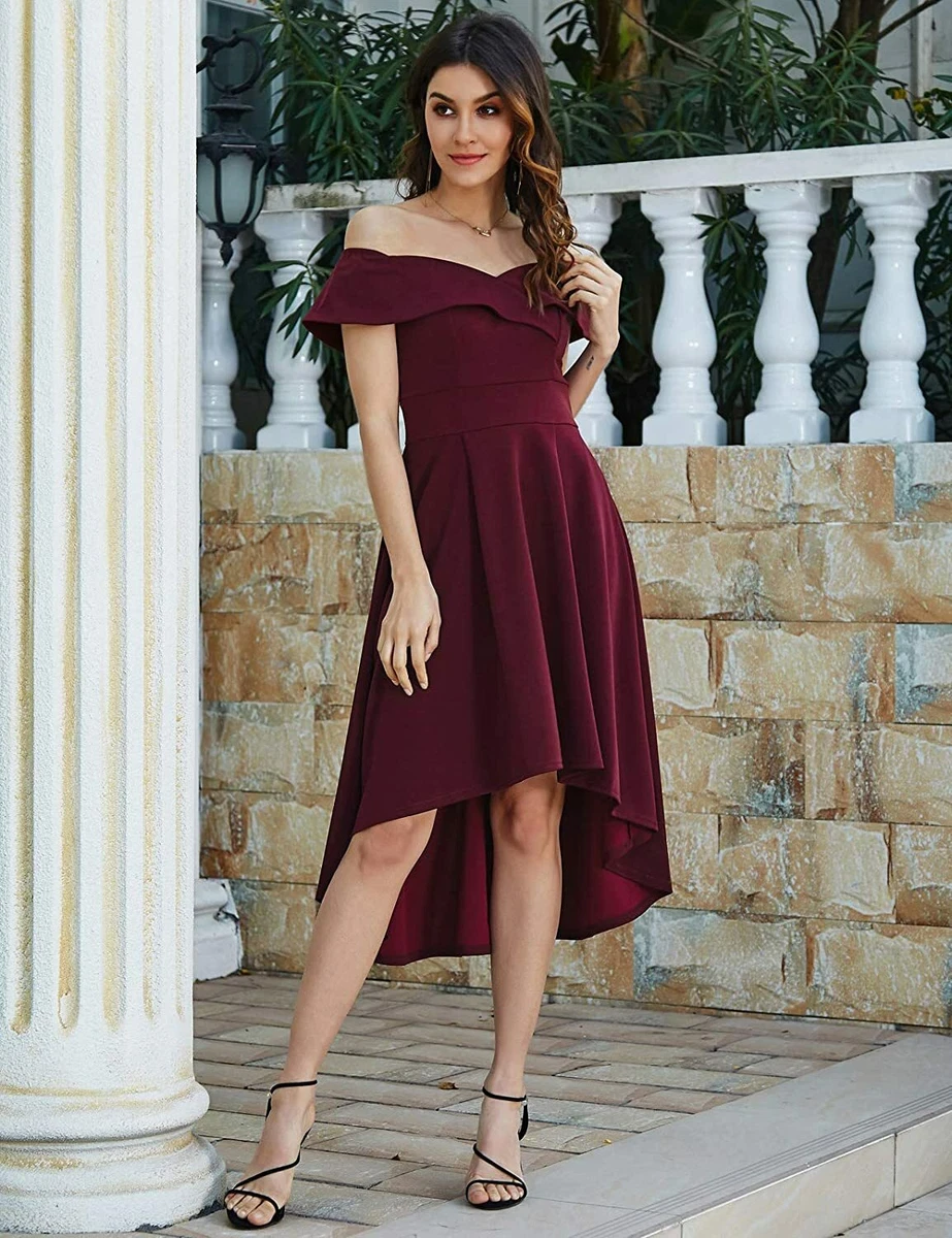 off the shoulder wedding guest dress