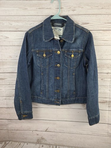 Giacca Jean Firmata Levi's Ragazze Taglia Large Media/Lavaggio Scuro Super Bella - Foto 12 di 12