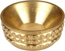 Brass Screw Sockets Cup Washer Turned Pattern Decorative Sizes 6 8 10 12
