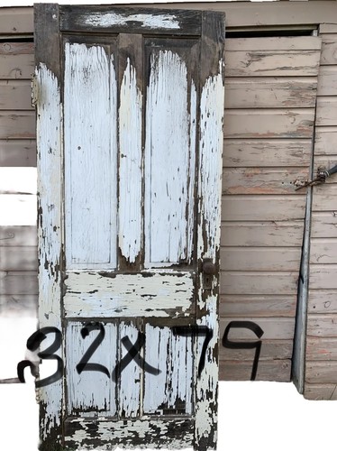 Antique Vintage Farmhouse Door Primitive Chippy Paint 32x79