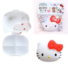 Sanrio Hello Kitty 4 Grid Pill Case Compact Travel Japan New