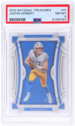 2022 National Treasures Justin Herbert #41 /99 PSA 8