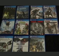 Lot  11 games  PS4  ,  like  new  Adult  owner