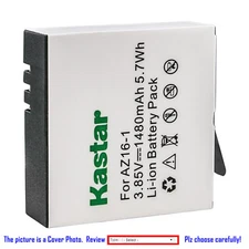 Kastar Replace Battery for Xiaomi YI AZ16-1 AZ16-2 & Xiaomi Yi 4K Action Camera