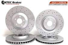 Für Audi RS3 8P 2011-2012 Vordere Hintere Gelochte Bremsscheiben Geomet Silber