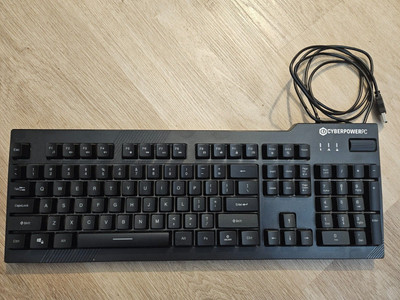 CyberPowerPC KB-161-306 Wired Gaming Keyboard 01 Nohi White LED Backlit ...
