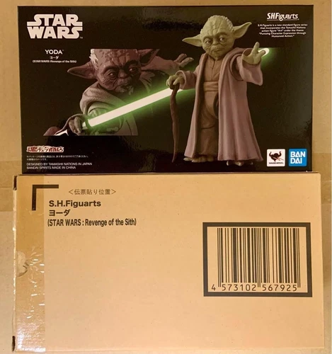 BANDAI S.H.Figuarts Yoda Guerra de las Galaxias La Venganza de los Sith Episodio 3 sin abrir FS JP 