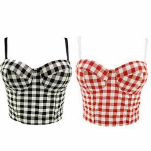 checkered bralette top