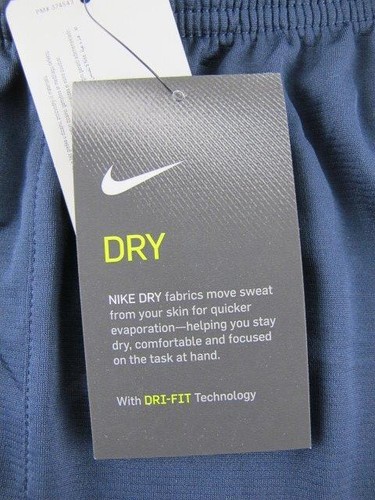 Nike NEW Dri-Fit Blue White Boys Youth M Soccer Running Gym Track Shorts AJ9279 - Picture 8 of 12