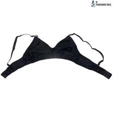 100% Natural Silk Bra Sheer Wireless Shiny Silk Satin Underwear Tops