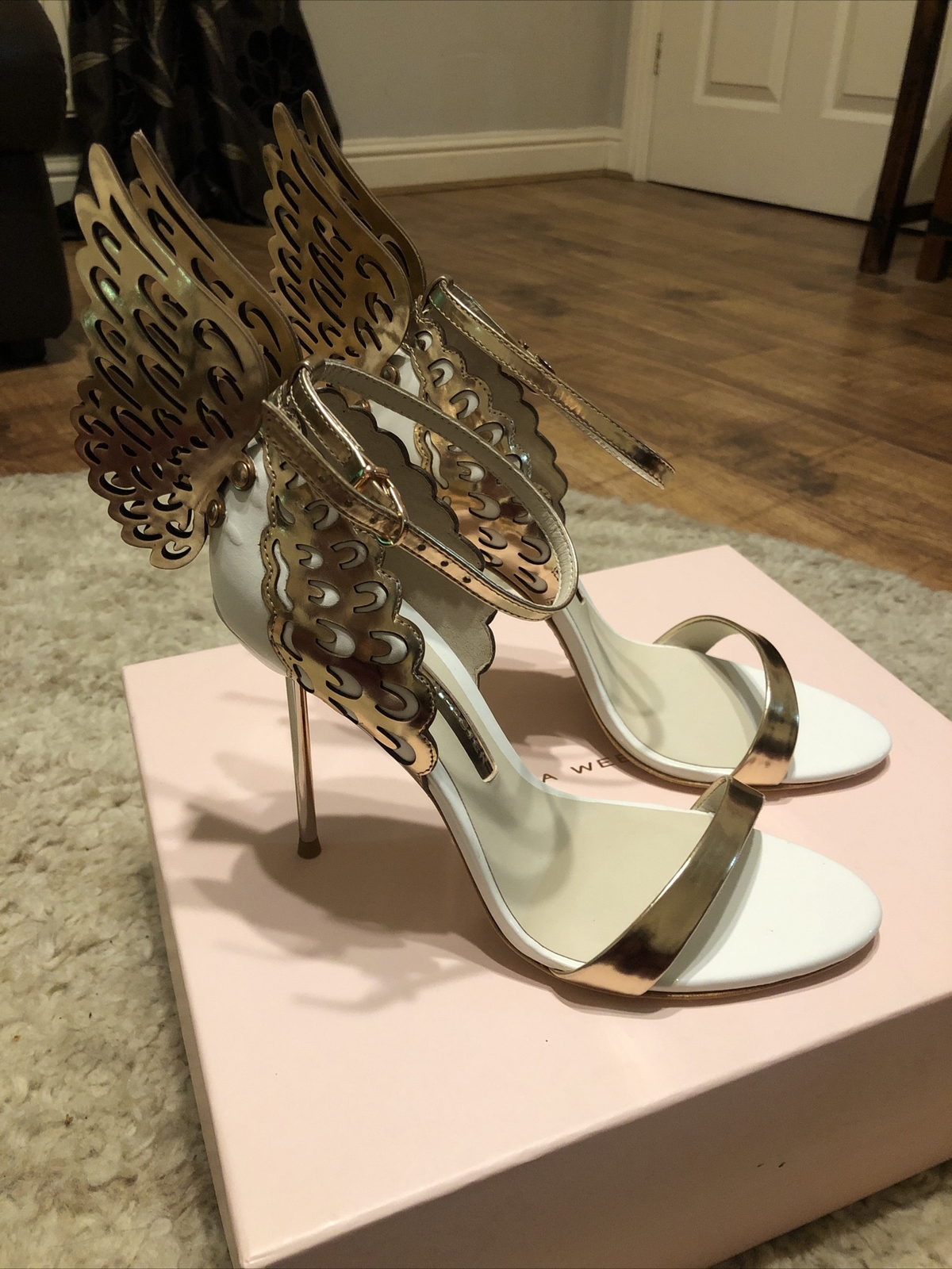 sophia webster evangeline rose gold