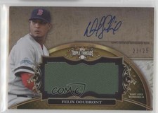 2013 Topps Triple Threads Unity Jumbo Relics Gold 23/25 Felix Doubront Auto qc0