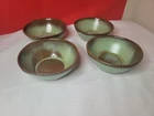 set of 4 Vintage Frankoma 5 X Pottery Coupe Cereal Bowls Plainsman Green