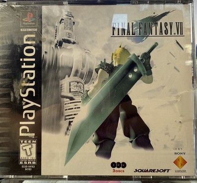 Final Fantasy VII PS1 Black Label Complete CIB 3 Disc Tested NTSC-U/C