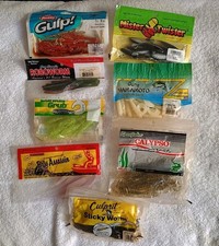 Lot Of Various Plastic Fishing Lures Sportfisher Roboworm Mister Twister,...