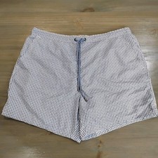 Ted Baker London Swim Trunks Size 6 XXL Light Blue CIrcle Dot Geometric Print