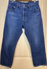 Throwback Big E Premium Levis 501 32 x 26 Button Fly womens Jeans classic cotton