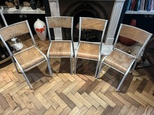 Vintage adult school Chairs X4