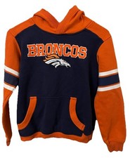 Youth Denver Broncos NFL Team Apparrel No Size Approx 10/12 Hoodie Embroidered