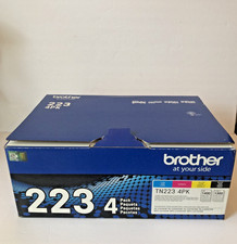 Brother TN223 Black And Cyan, Magenta, Yellow Toner Cartridges, Pack Of 4, TN223