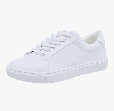 FEVERSOLE Women's Featured PU Leather Colorful Lace Up Sneaker-SIZE 38/7.5