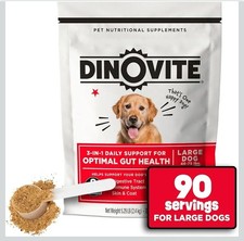 Dinovite Probiotic Supplement for Dogs, Omega 3, Hot Spot Relief, 5.29 lbs NEW