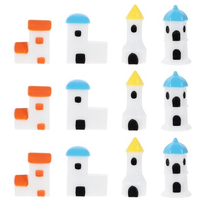 12 Pcs Kleine Häuschen Deko Häuser Miniaturhausdekor Mini-Haus-