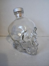 Crystal Head Vodka Skull Bottle 750 ml clear glass skeleton cork top EMPTY