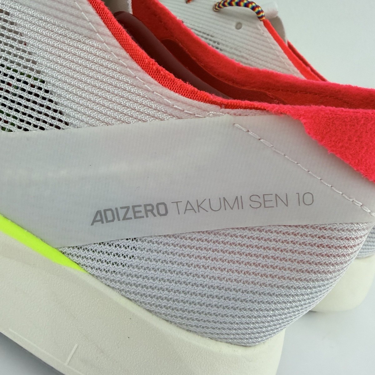 Adidas Adizero Takumi Sen 10 White Black Lucid Red Running Shoes Mens 11.5 Adidas Adizero Takumi Sen 10 White Black Lucid Red Running  main image 2