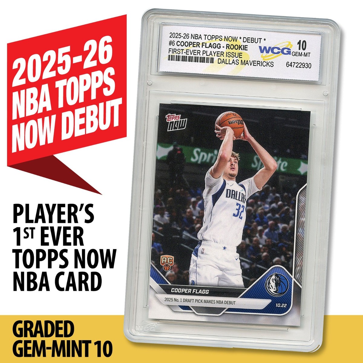 2025-26 NBA Topps Now Debut COOPER FLAGG 1st Issue ROOKIE Card #6