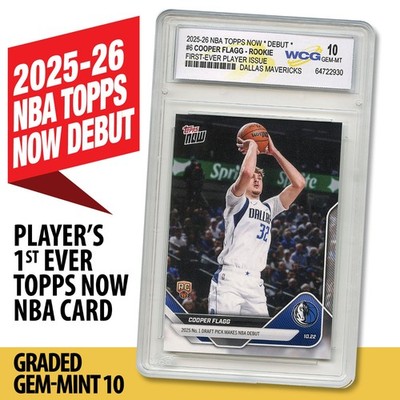 2025-26 NBA Topps Now Debut COOPER FLAGG 1st Issue ROOKIE Card #6