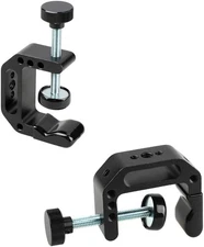 CAMVATE 2-Pack Aluminum C-Clamp 1/4"-20 & 3/8"-16 Desk Table Mount 2541