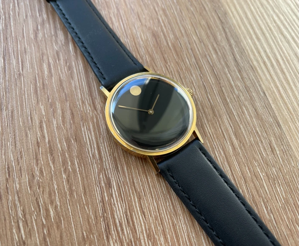 33mm Movado Museum Uhr Handaufzug ETA 7001 Vintage 1994 Edition REVIDIERT - Bild 2 von 4