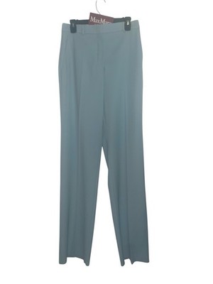 MaxMara STUDIO Agami Womens Wool Pants Size US 10 High Waist Trousers Wa G2U