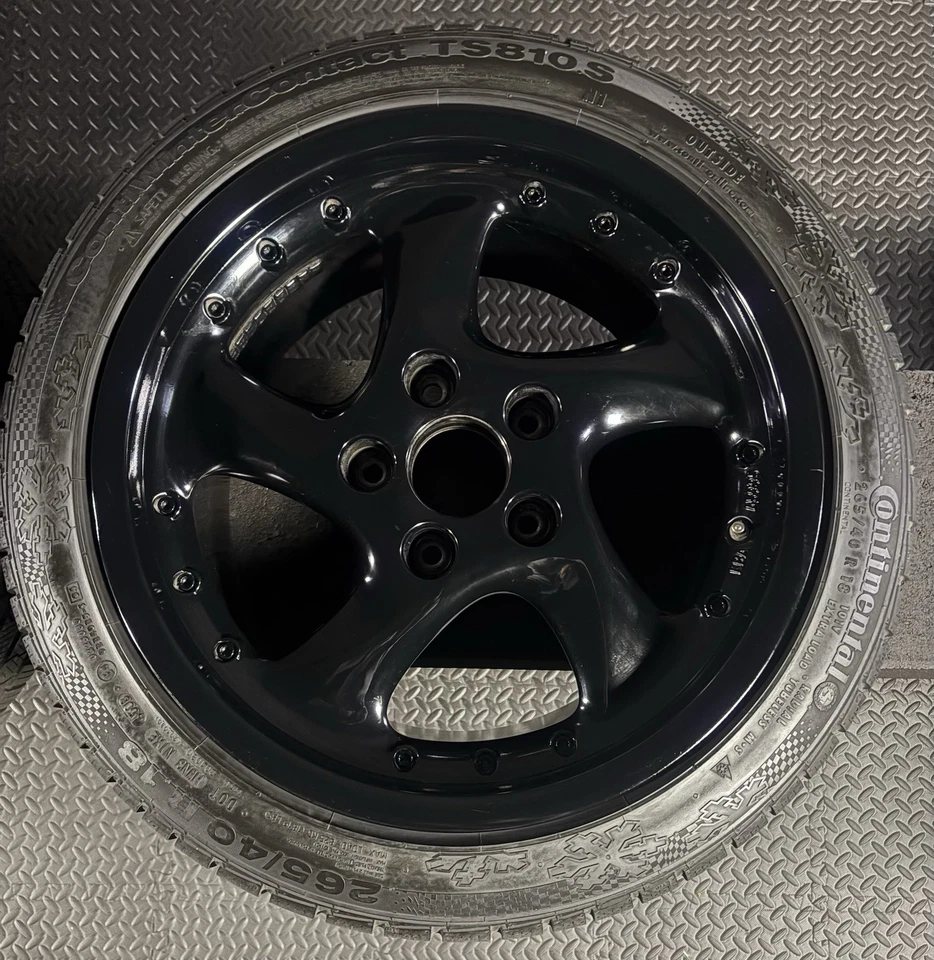 RH Cup Rims 8 + 10 x 18 ZBH Porsche 996 993 Turbo 2 Rim Set Emotion Wheels - Image 2 of 4