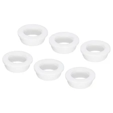 6Pcs T Type Rubber Grommet Mount Dia 41.3mm 48x30x15mm Seal Protection White