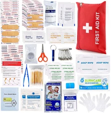 First Aid Kit for Home Car Travel 107 Piece Emergency Kits for Hiking Camping Sm