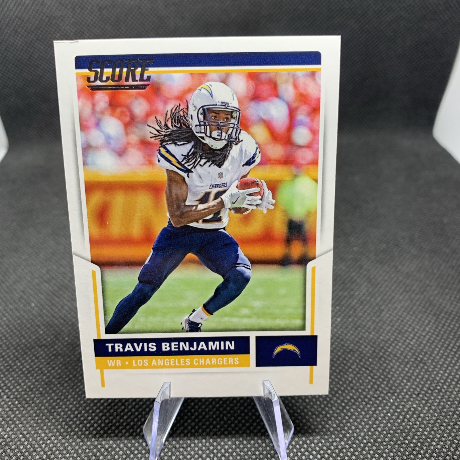 2017 Score Scorecard Travis Benjamin Los Angeles Chargers #91